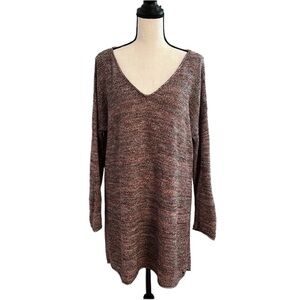 Eddie Bauer Pink, Gray and Black Tone Cotton Sweater Size Large